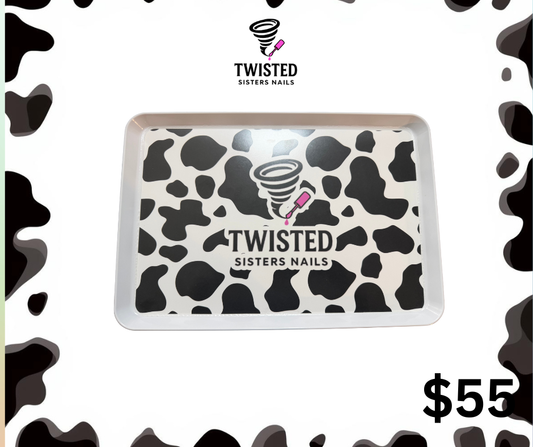 PREORDER - NAIL TRAY - COW PRINT